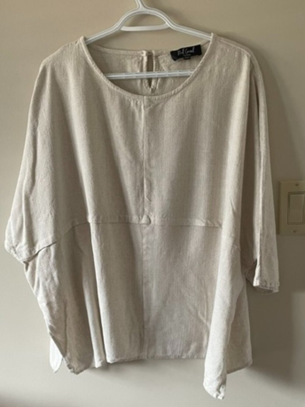 RED CORAL  Cream ONE SIZE Raglan Sleeve Top
